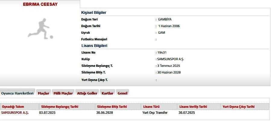 SAMSUN (İHA) – Samsunspor, altyapıdan A takıma çıkan ve sezon