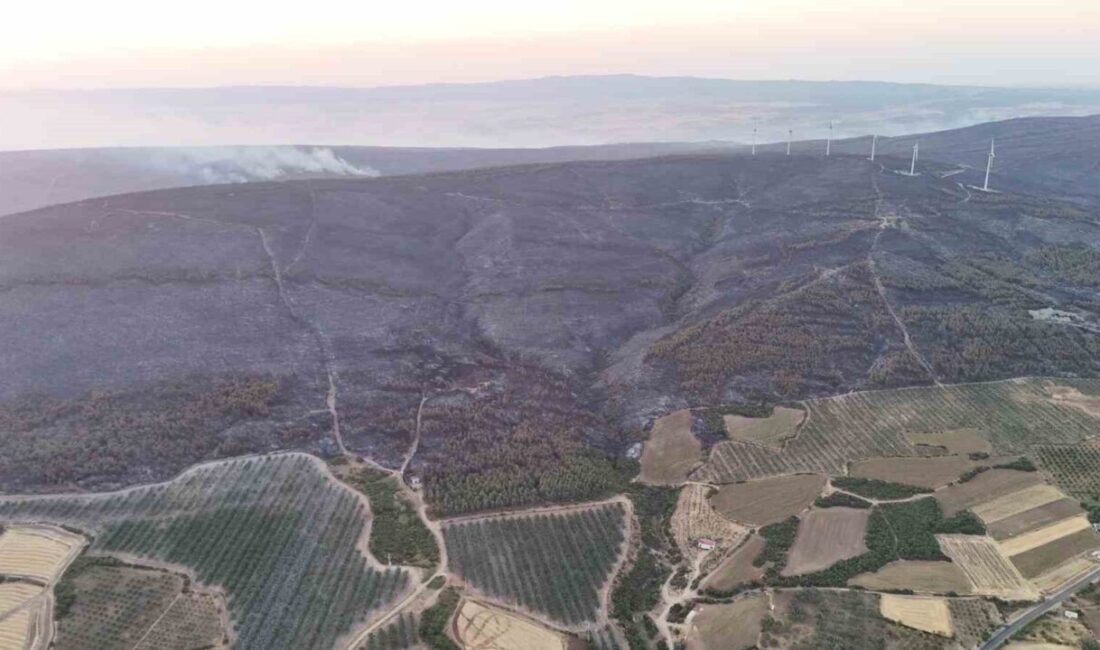 Tekirdağ’ın Şarköy ilçesinde 15 Temmuz günü başlayan orman yangını, ekiplerin