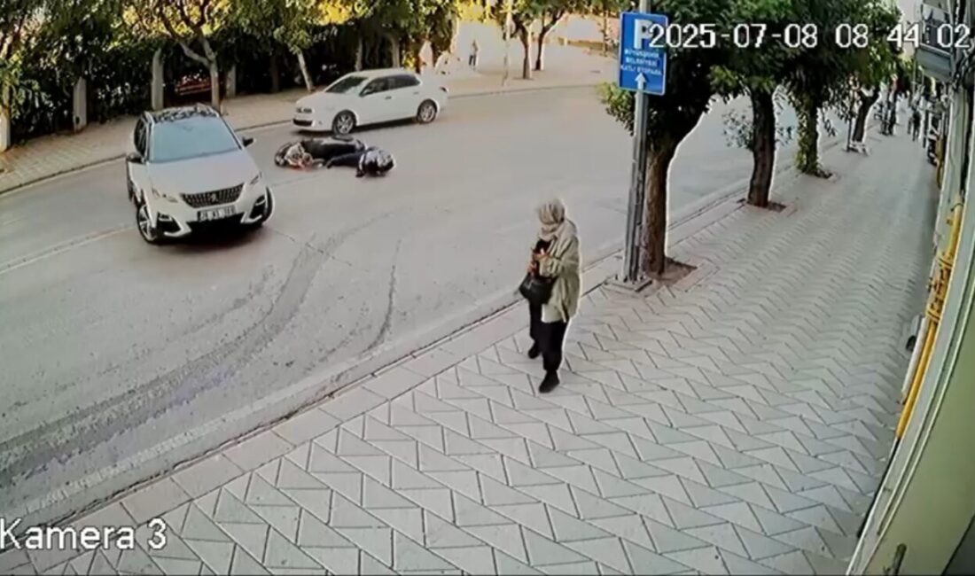 Eskişehir’de yasaklı yerde U atarak bir motosikletlinin yere düşmesine sebep