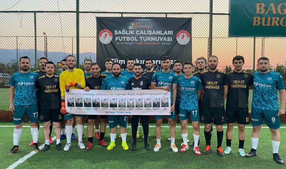 Denizli’de ilk kez düzenlenen Sağlık Çalışanları Futbol Turnuvasında, Tekden Hastanesi