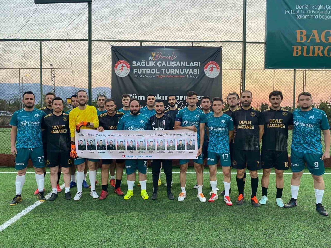 Denizli’de ilk kez düzenlenen Sağlık Çalışanları Futbol Turnuvasında, Tekden Hastanesi