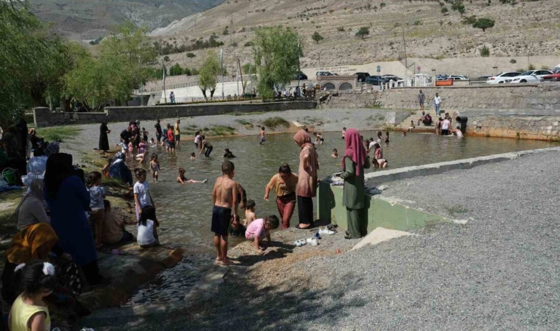 Erzincan’da aşırı sıcaklardan bunalan vatandaşlar Ekşisu Mesire Alanı’na akın etti.