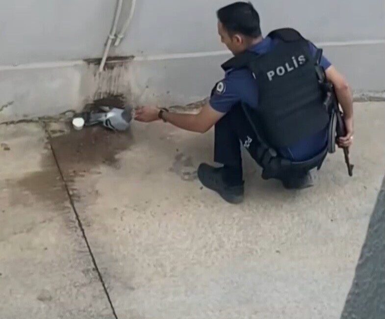 Gaziantep’in Yavuzeli ilçesinde çevre koruma nöbeti tutan polis memuru Mustafa