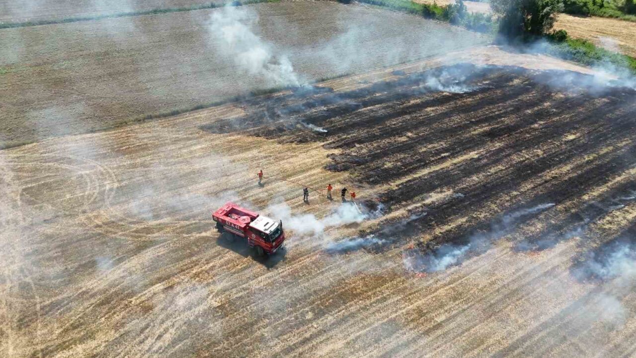 Sinop’ta çıkan anız yangını çevre paniğe yol açtı. Yangın, Sinop’un