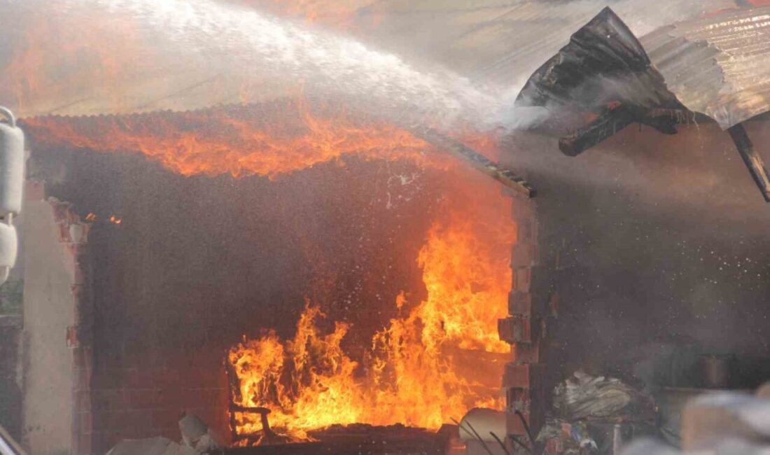 Sivas’ta çıkan yangında 5 odunluk, 1 samanlık ve 9 dönümlük