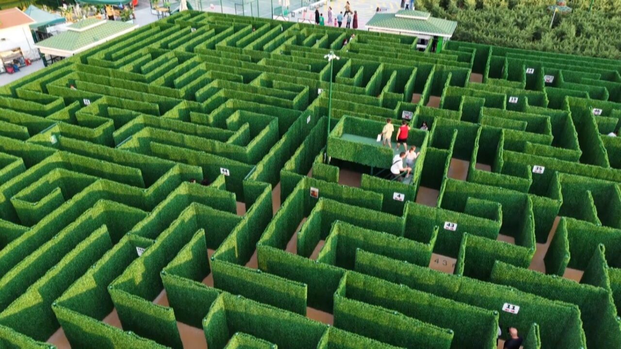 Konya’da kurulan bilgi temalı labirente gelenler, eğlenirken öğreniyor. Çeşitli kategorilerdeki