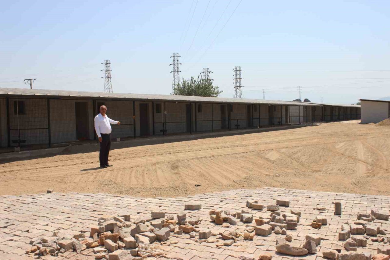Aydın’ın Sultanhisar ilçesinde yapımına başlanan hayvan bakımevi ve barınak projesinde