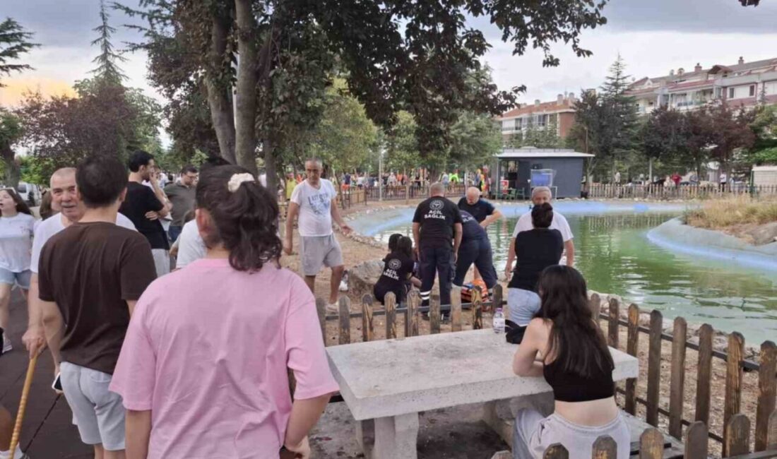 Edirne’de 5 yaşındaki otizimli çocuk, parktaki gölette boğulma tehlikesi geçirdi.
