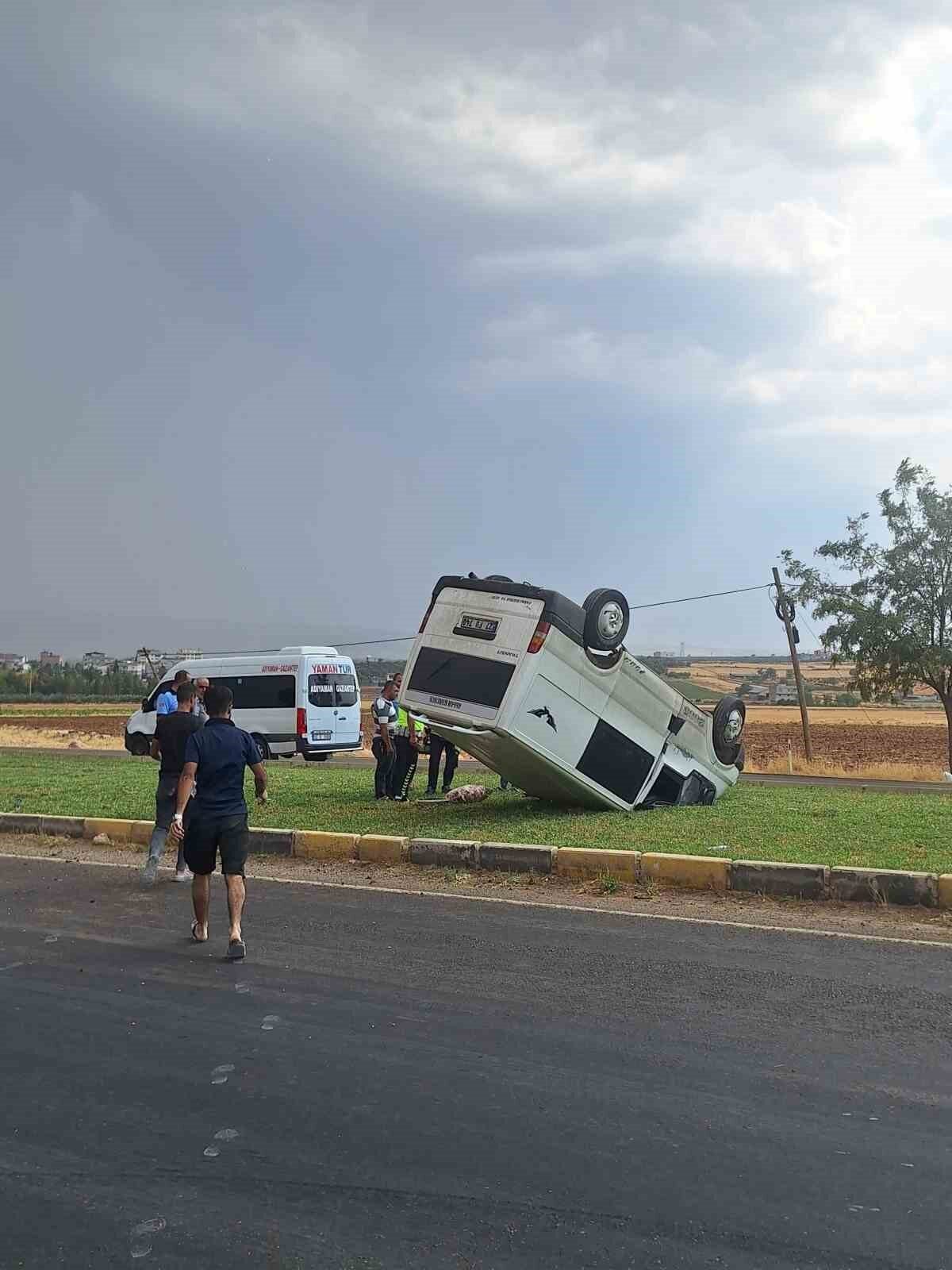 Gaziantep’in Yavuzeli ilçesinde ani bastıran sağanak yağış kazaya neden oldu.