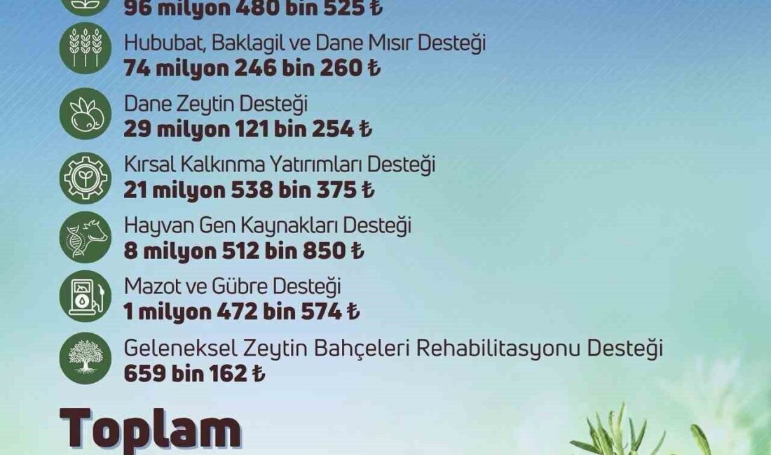 Tarım ve Orman Bakanlığı, tarımsal destekleme ödemeleri için çiftçilere toplam