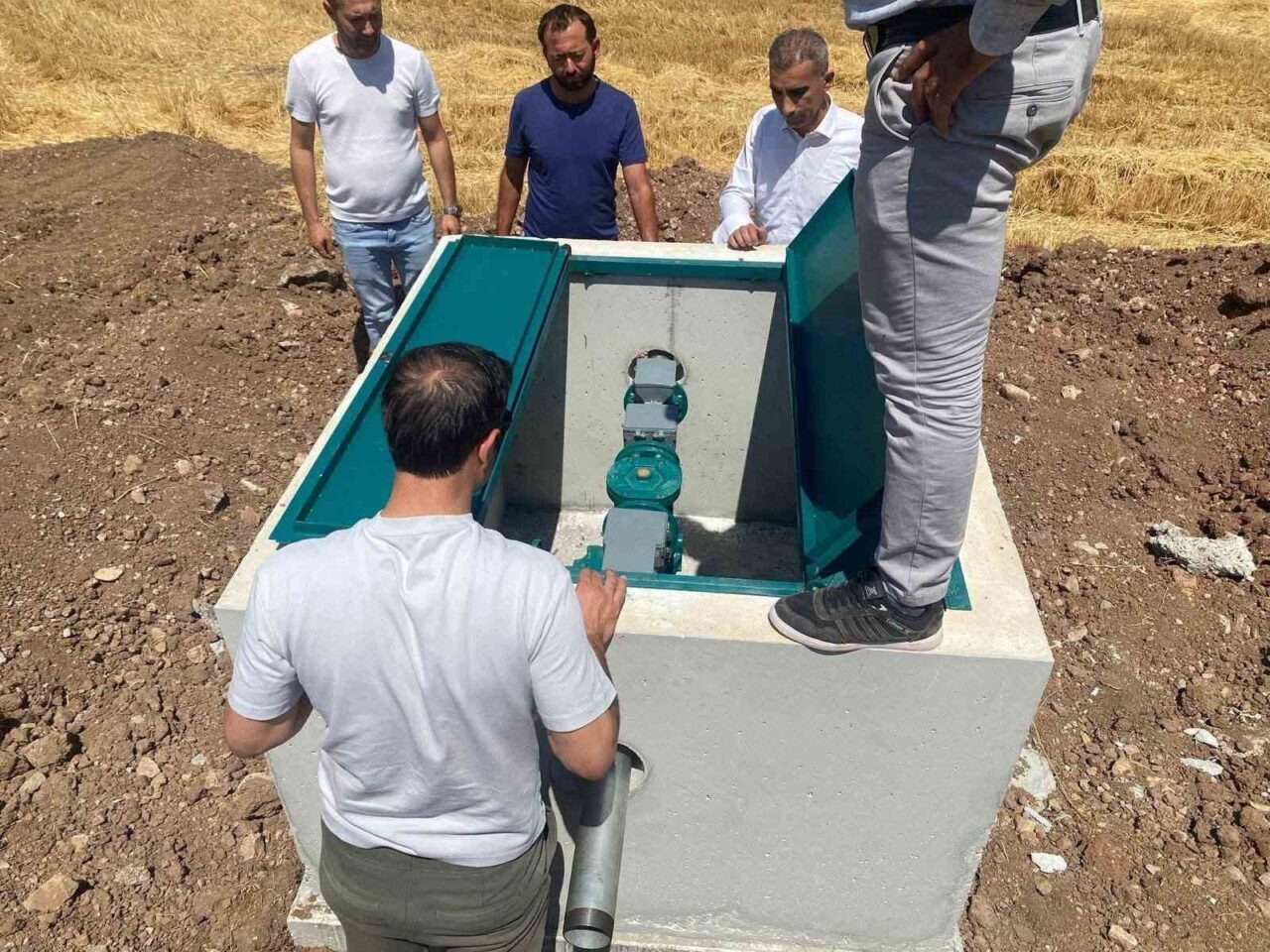 Çorum’un Alaca ilçesinde yürütülen sulama projeleri kapsamında Devlet Su İşleri