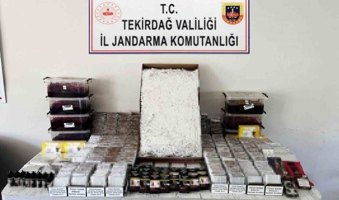 Tekirdağ’ın Çerkezköy ilçesinde bir iş yerine düzenlenen operasyonda çok sayıda