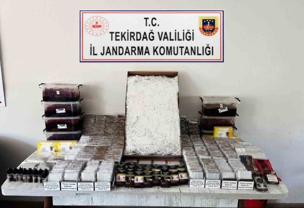 Tekirdağ’ın Çerkezköy ilçesinde bir iş yerine düzenlenen operasyonda çok sayıda