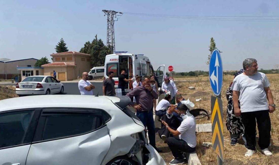 Tekirdağ’ın Muratlı ilçesinde meydana gelen trafik kazasında 2’si çocuk toplam