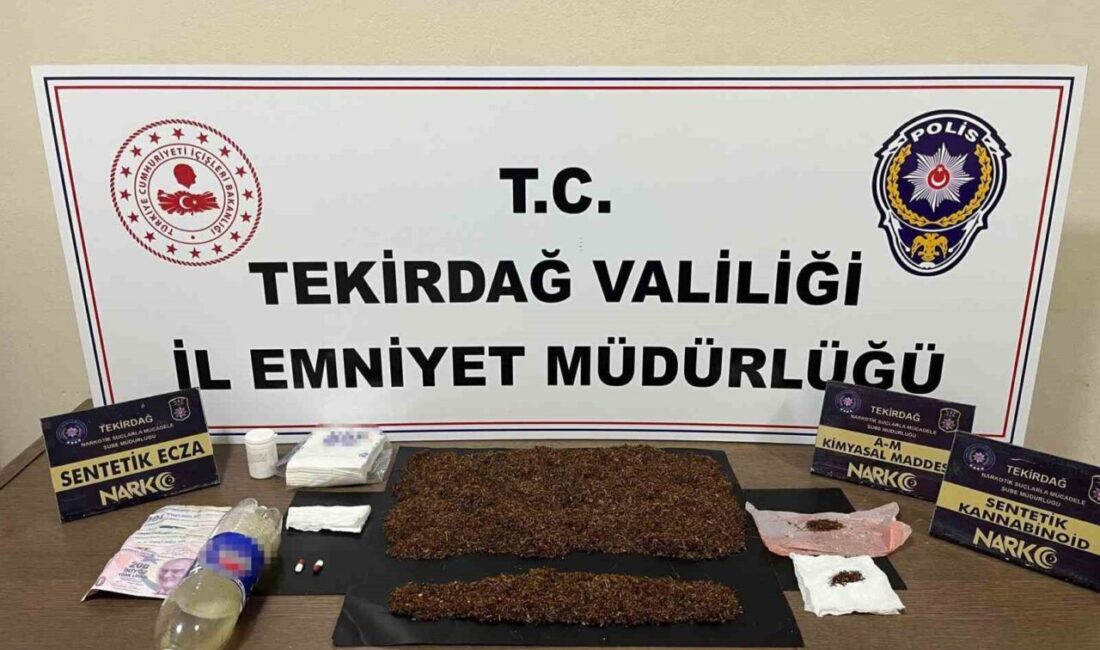 Tekirdağ’ın Çorlu ilçesinde sokak çetelerine yönelik düzenlenen uyuşturucu operasyonunda bonzai