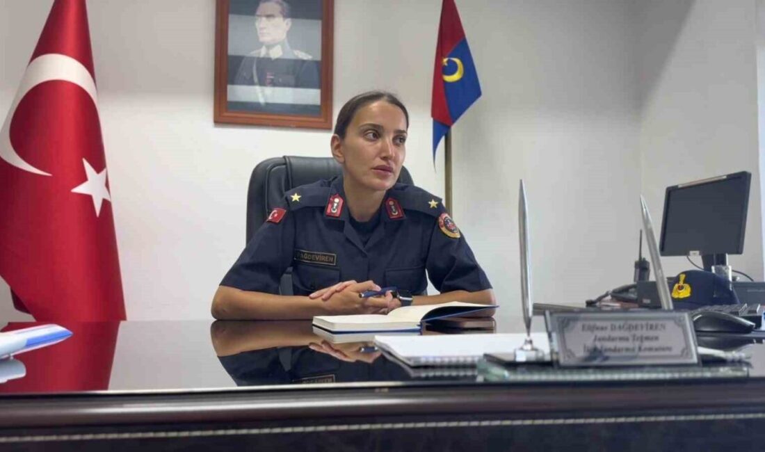 Tekirdağ’ın ilk kadın ilçe jandarma komutanı olarak göreve başlayan Jandarma