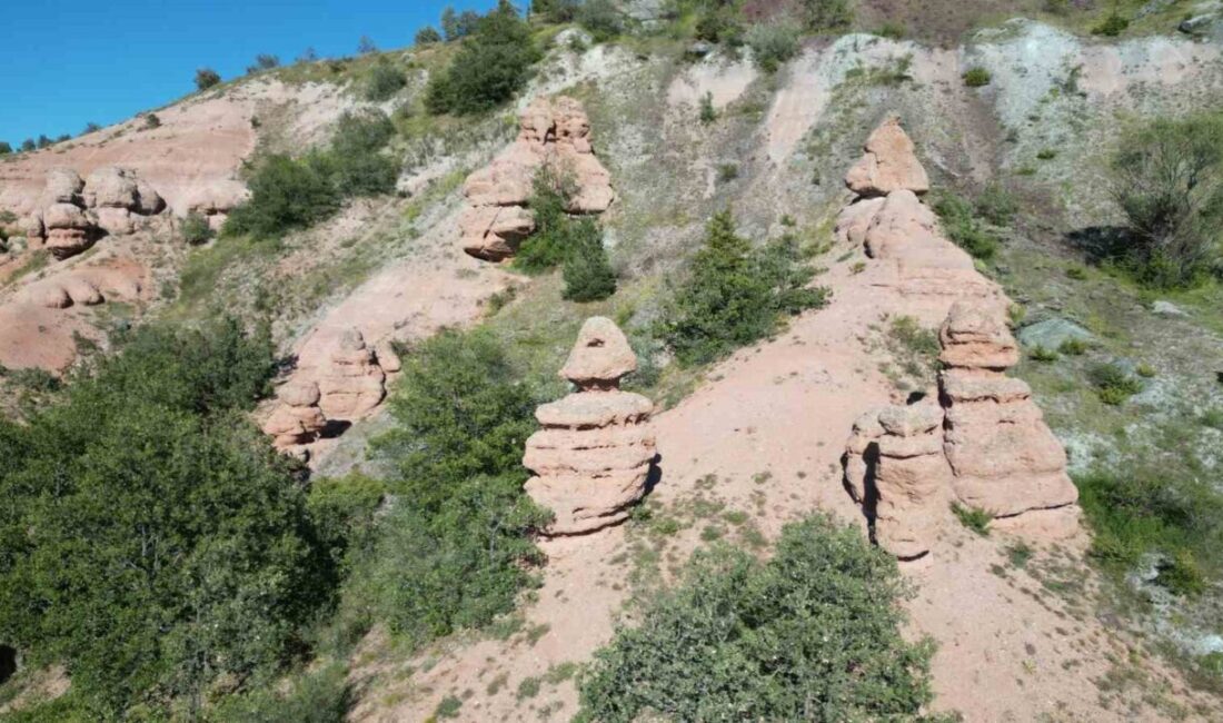 Tokat’ın Yeşilyurt ilçesine bağlı Kavunluk köyünde “Gelinbaşı Kayalığı” olarak adlandırılan