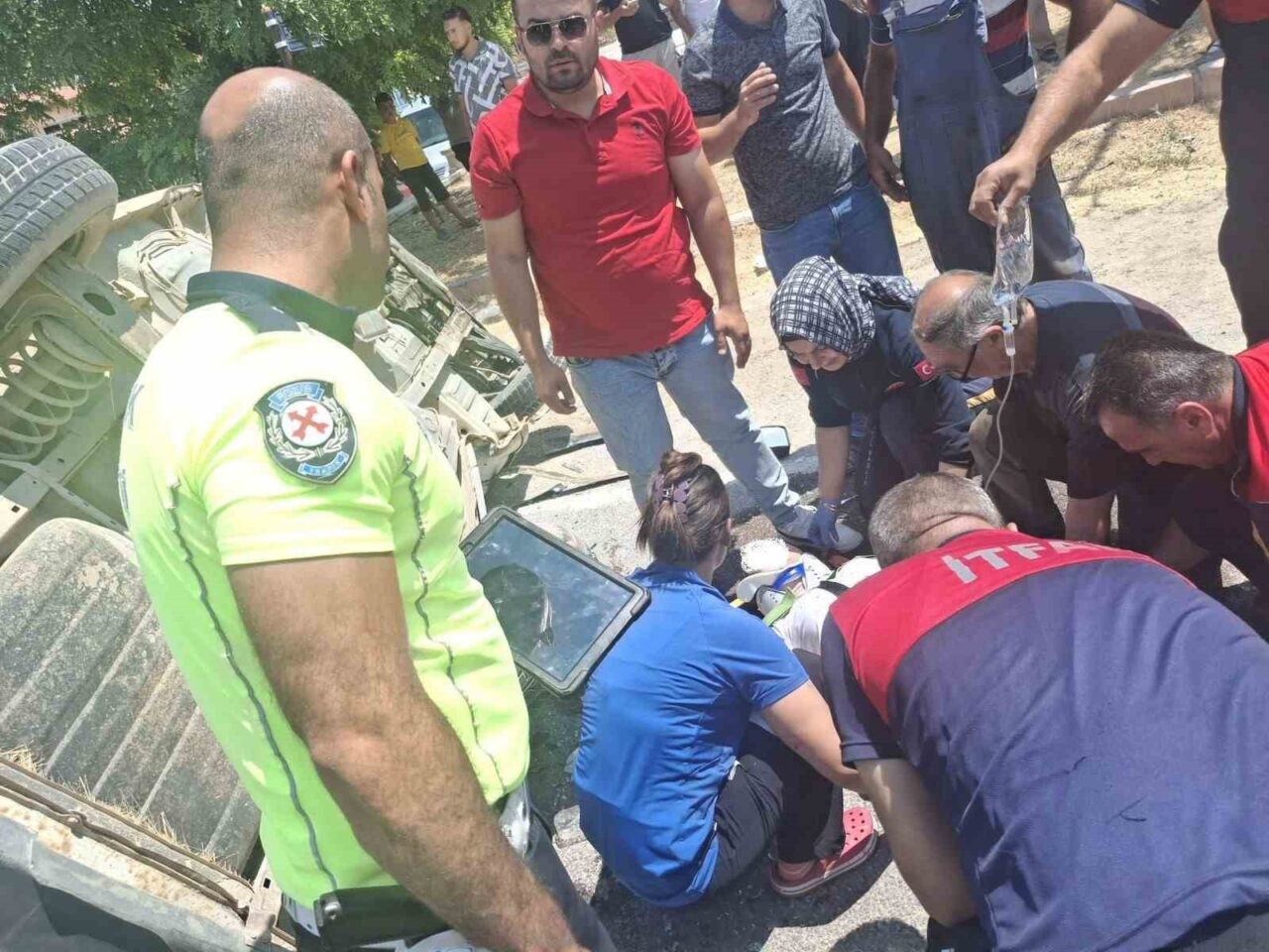 Nevşehir’de otomobil ile motosikletin çarpıştığı trafik kazasında ağır yaralanan astsubay