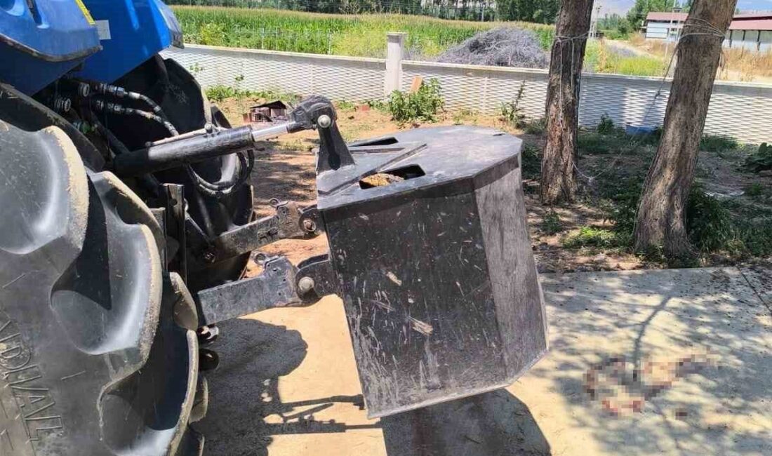 Tokat’ın Pazar ilçesine bağlı Çayköy’de park halindeki traktörde oynayan küçük