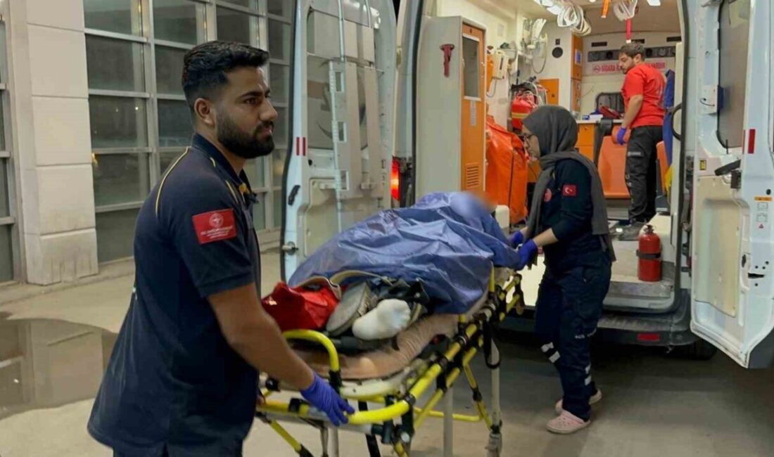 Adıyaman’da, geri geri giden traktörün çarpması sonucu devrilen bahçe kapısının