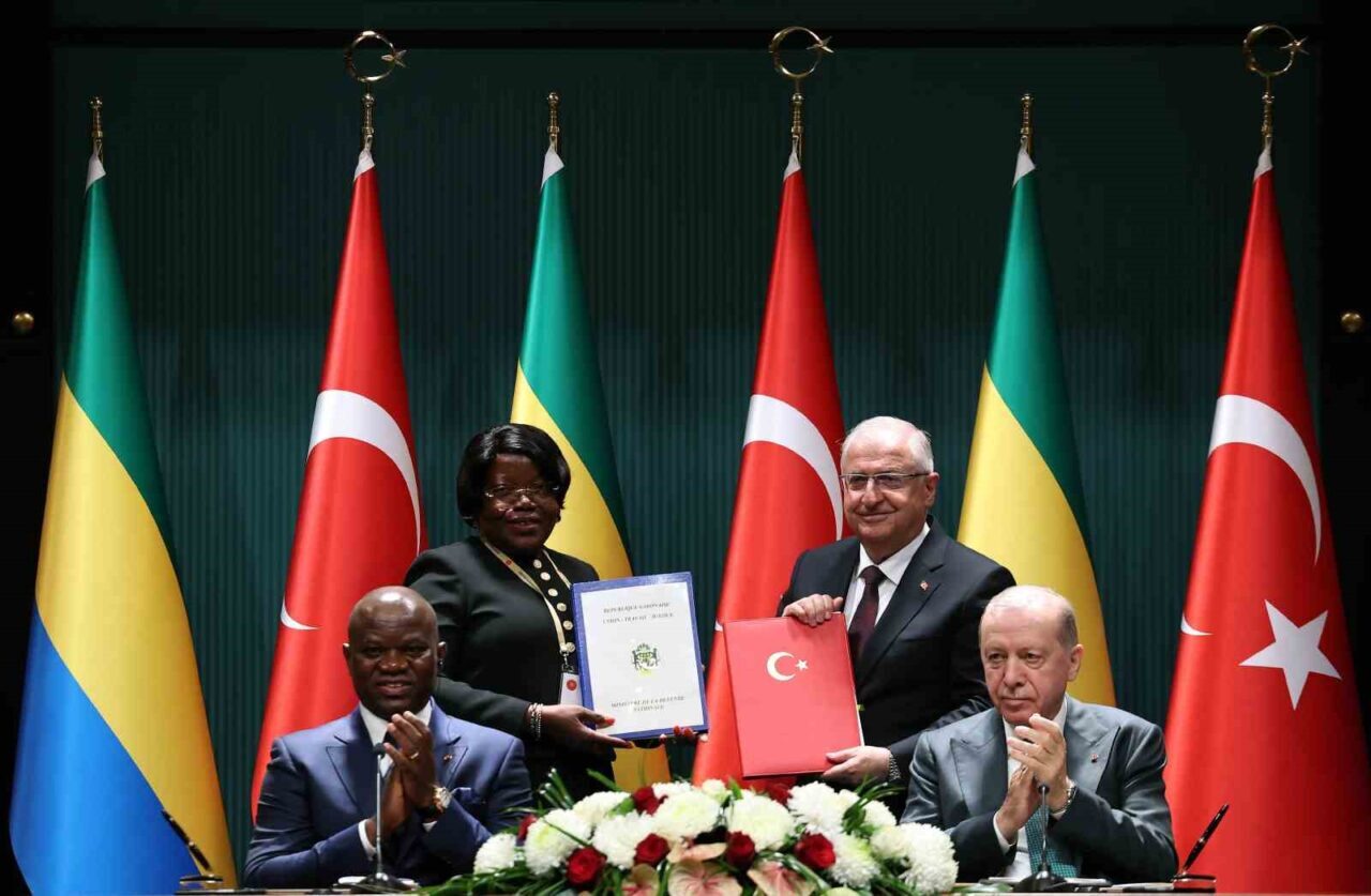 Cumhurbaşkanı Recep Tayyip Erdoğan ile Gabon Cumhurbaşkanı Brice Clotaire Oligui