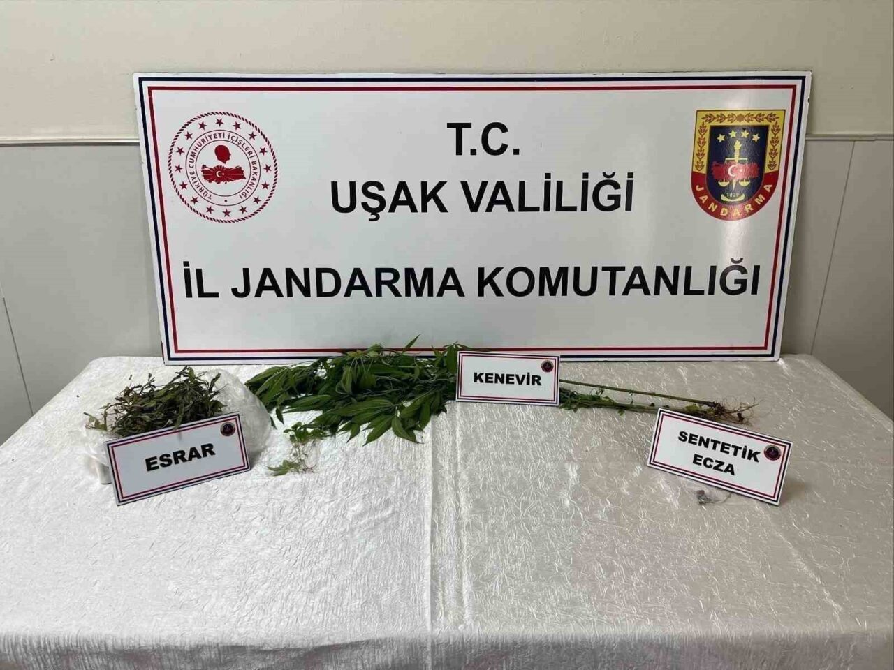 Uşak’ta jandarma ekiplerince yapılan uyuşturucu operasyonunda 1 kişi gözaltına alındı.