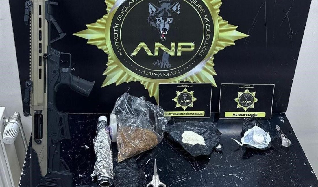 Adıyaman Narkotik Suçlarla Mücadele Şube Müdürlüğü ekiplerince yürütülen çalışmalar kapsamında