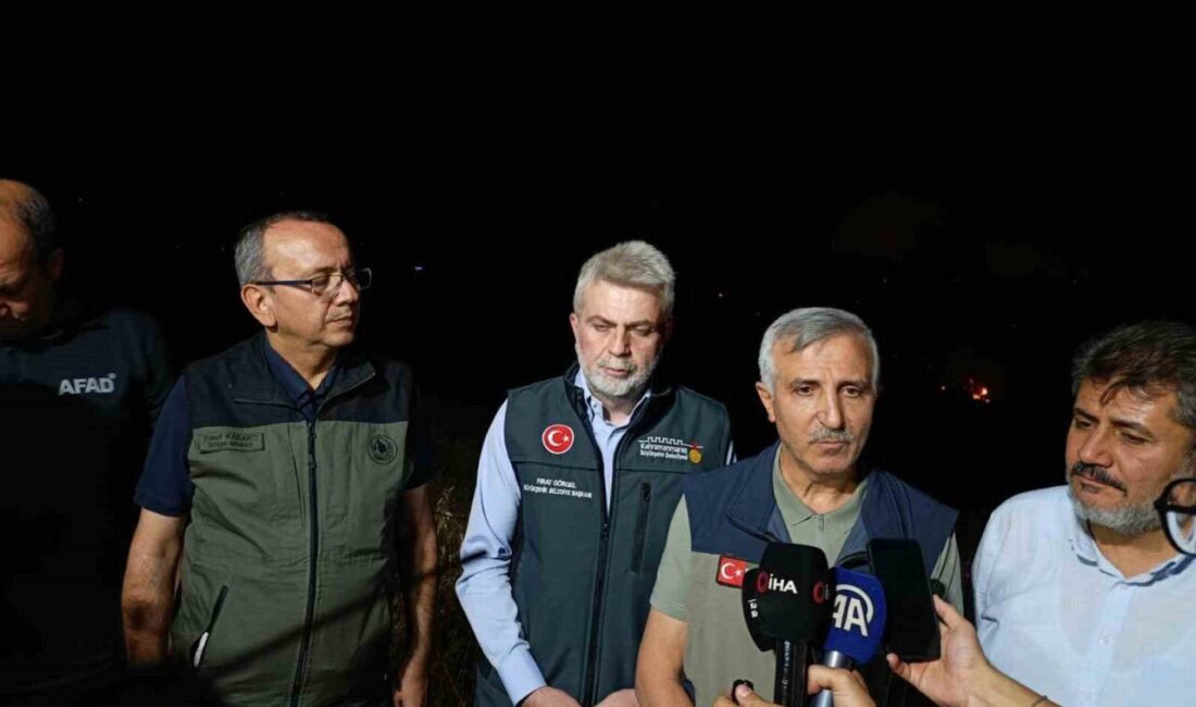 Kahramanmaraş Valisi Mükerrem Ünlüer, Onikişubat ilçesineki orman yangıyla ilgili, “Yoğun
