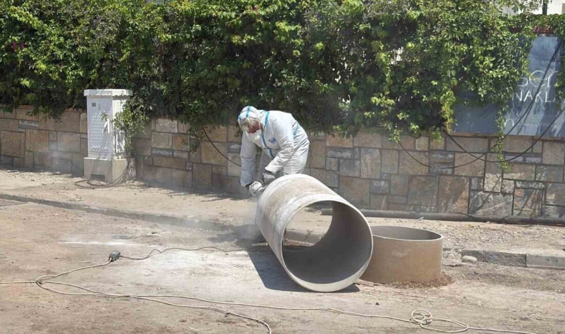 Muğla’nın Bodrum ilçesinde ana su isale hattında patlama meydana geldi.