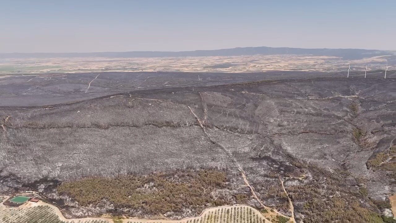 Tekirdağ’ın Şarköy ilçesinde yaklaşık iki gün süren orman yangını kontrol