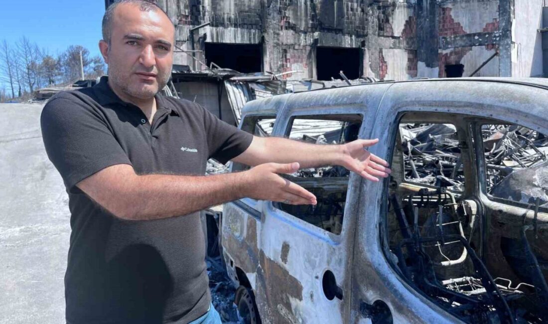 İzmir’in Buca ilçesinde kundaklama sonucu çıkan yangında zarar gören Otokent