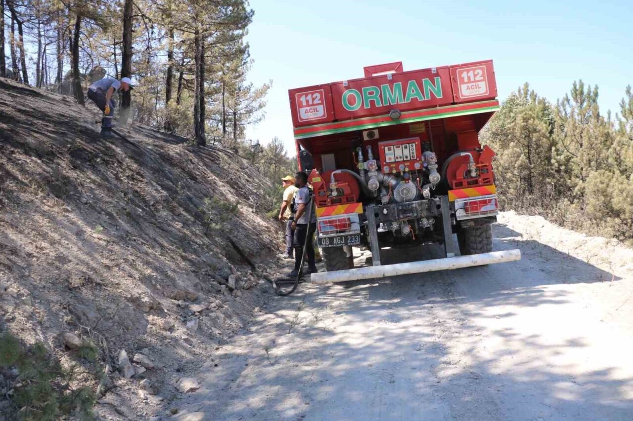 Afyonkarahisar’daki orman yangını 3 günün sonunda sabah saatlerinde kontrol altına