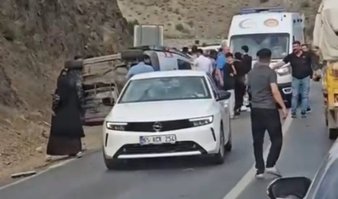 Yüksekova-Van kara yolunda meydana gelen trafik kazasında biri ağır olmak