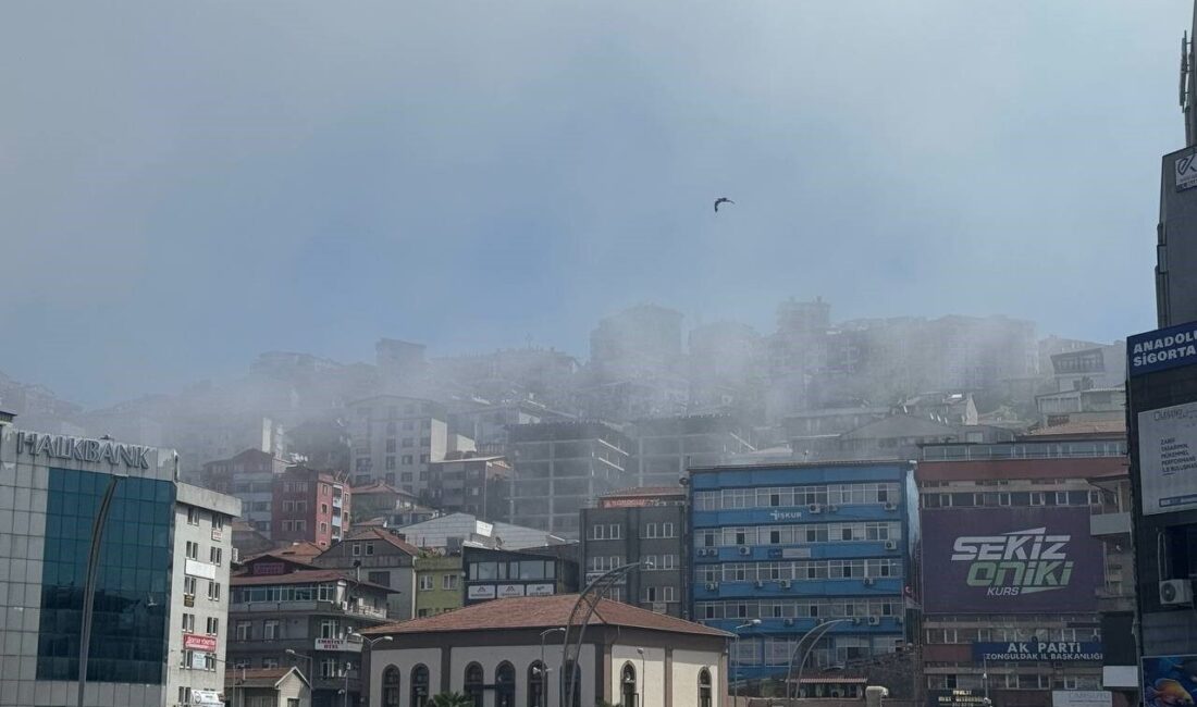 Zonguldak’ta sabah saatlerinde Karadeniz üzerinden gelen soğuk hava dalgası kenti