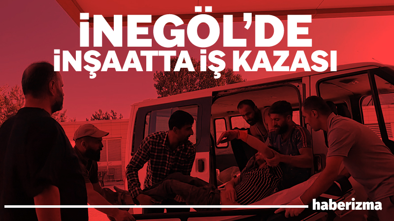 Bursa’nın İnegöl ilçesinde yapımı devam eden toplu konutların inşaatında tazyikli
