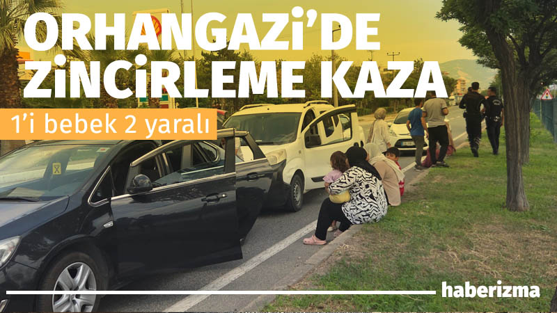 Orhangazi ilçesinde Yalova-Bursa karayolu Orhangazi çıkışında yavaşlayan trafikte üç araç