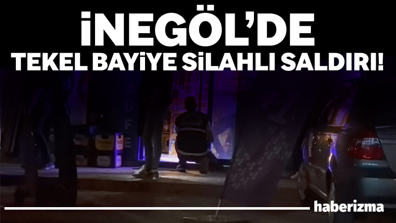 Bursa’nın İnegöl ilçesinde faaliyet gösteren bir tekel bayiine araçtan silahlı