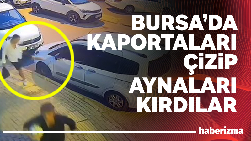Bursa’nın Nilüfer ilçesinde akşam saatlerinde yolda yürüyen 2 genç, park