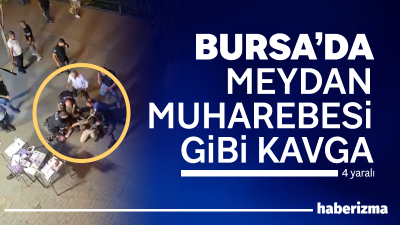 Bursa’nın Osmangazi ilçesinde giyim mağazası önünde çıkan kavgada 4 kişi