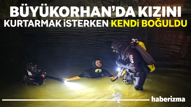 Bursa’nın Büyükorhan ilçesinde kızının Emet Çayına düştüğünü gören baba, peşinden