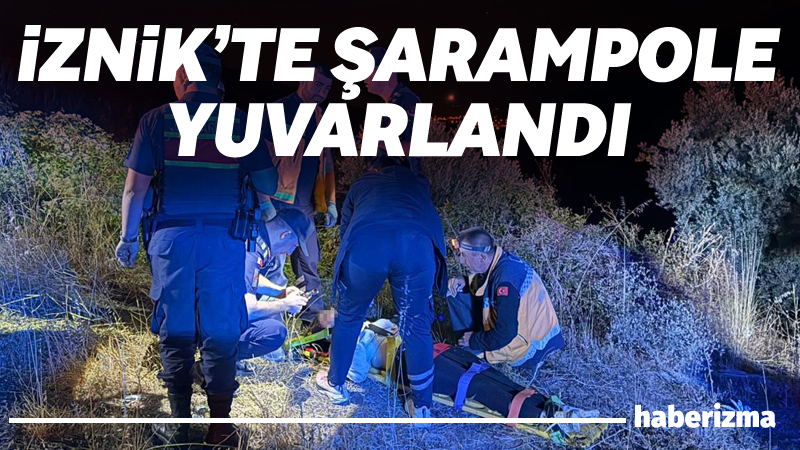 Bursa’da meydana gelen kazada şarampole yuvarlanan motosikletin sürücüsü yaralandı. Yaralı