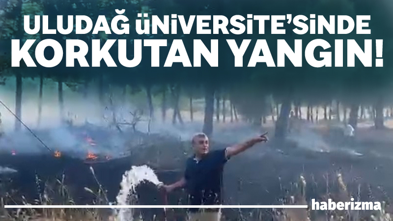 Bursa Uludağ Üniversitesi yerleşkesindeki ormanlık alanda yangın çıktı. Korkutan yangın,