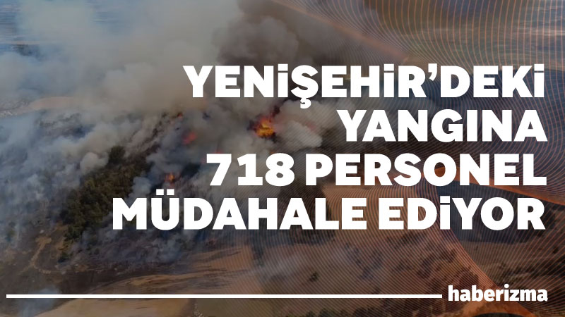 Bursa’nın Yenişehir ilçesindeki ormanlık alandaki yangın, ekiplerin hummalı çalışmasıyla enerjisini