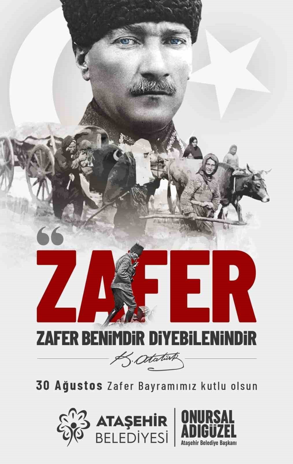 30 Ağustos Zafer Bayramı’nın 103. yıl dönümü Ataşehir’de; resmi tören,