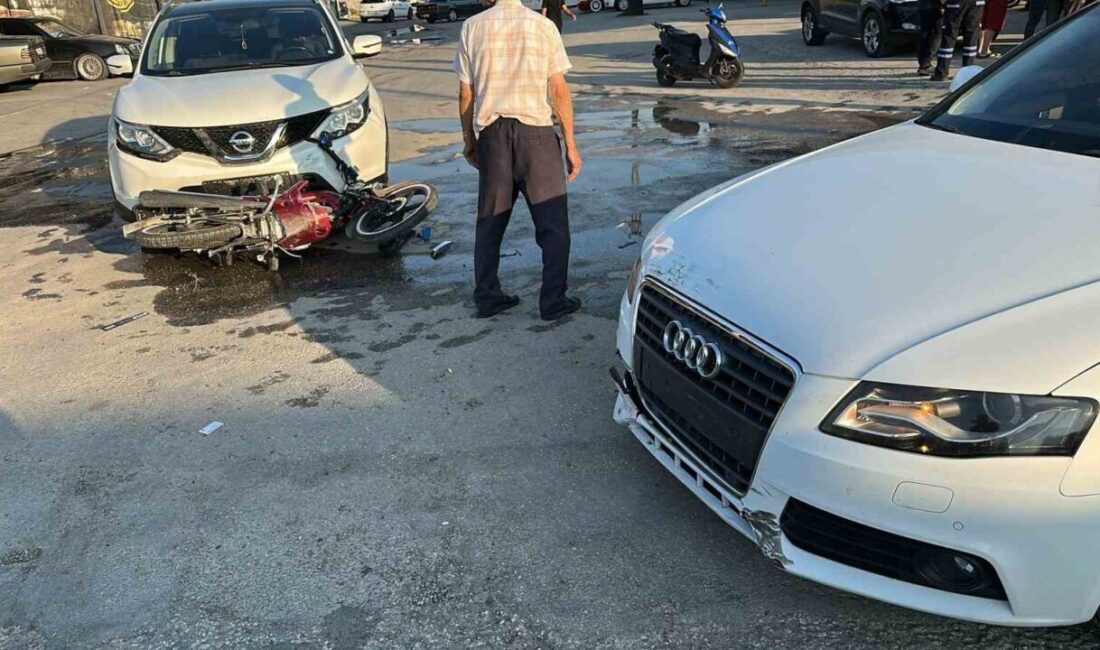 Denizli’de sanayide çırak olarak çalışan 14 yaşındaki genç, motosiklet ile
