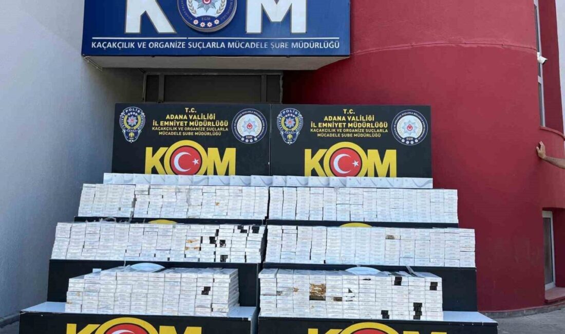 Adana’da 12 milyon 410 bin adet gümrük kaçağı makaron ve