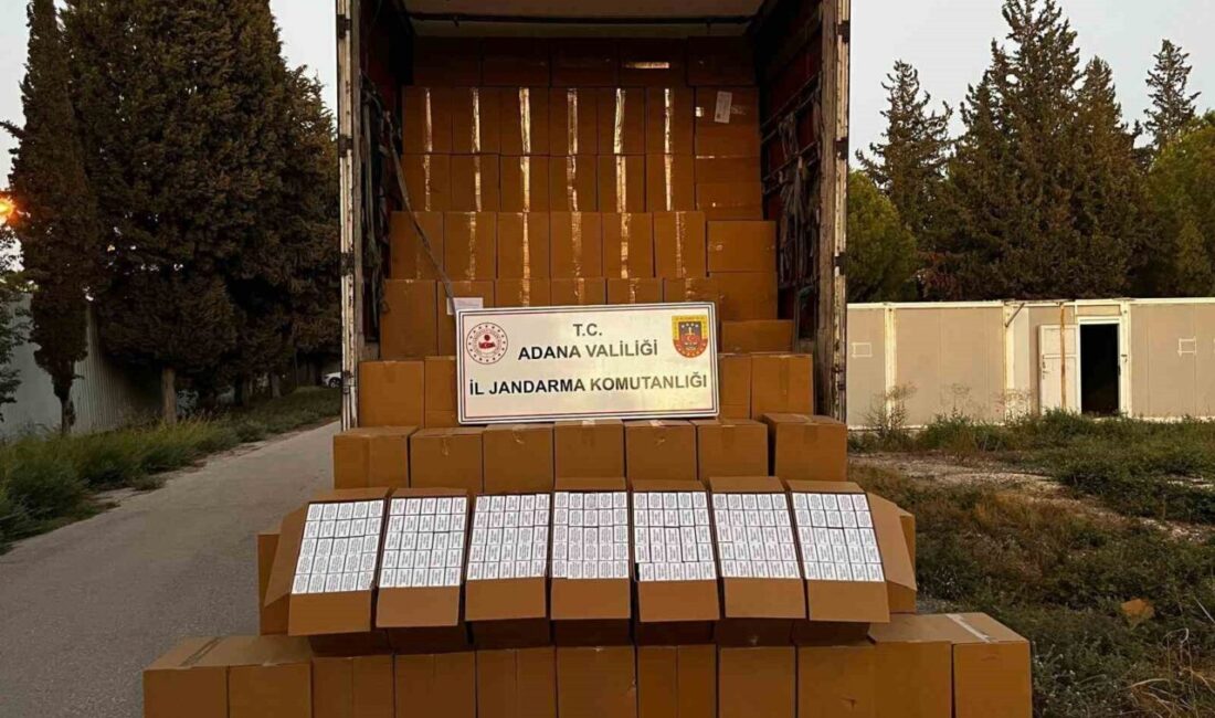 Adana’da jandarma ekipleri 6 milyon 500 bin adet gümrük kaçağı