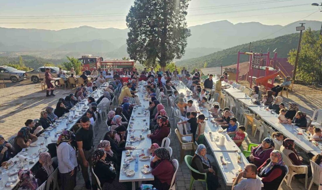 Adana’nın Feke ilçesine bağlı Akoluk Mahallesi’nde orman yangınlarının bir an