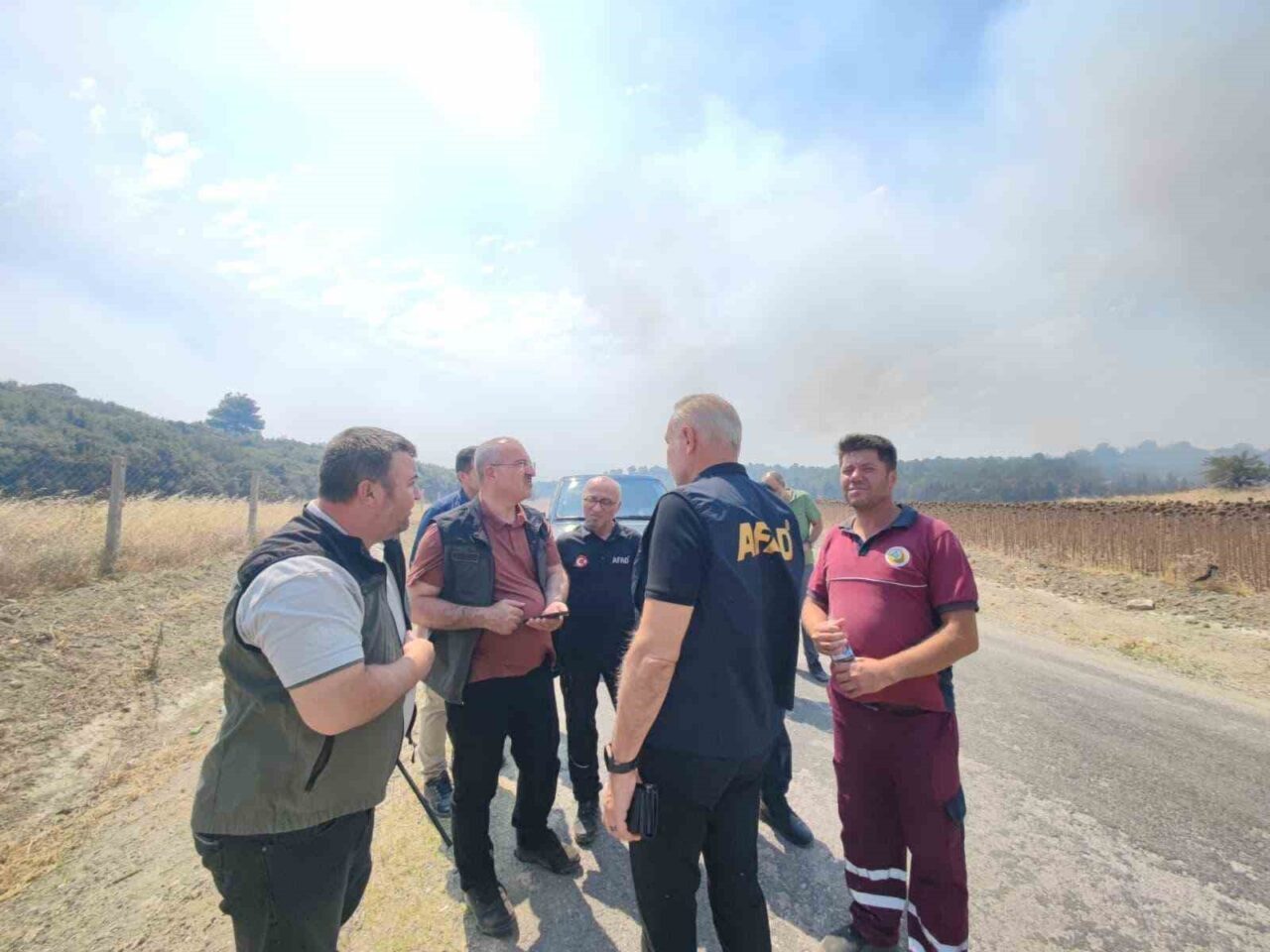 Çanakkale’nin Gelibolu ilçesinde çıkan orman yangınına Orman Bölge Müdürlüğü ekipleri