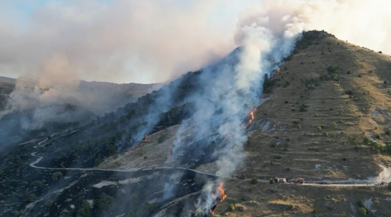 Afyonkarahisar’da ormanlık alanda çıkan yangın kontrol altına alınırken, yaklaşık 150